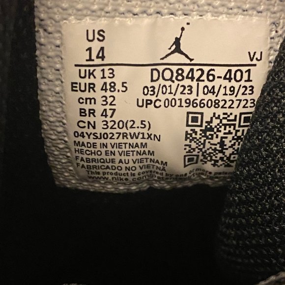 Air Jordan 1 Mid University Blue Black Lifestyle Casual Shoes DQ8426-401 Size 14 - Picture 6 of 7